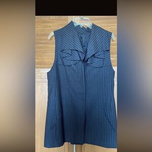 Poleci Charcoal Pinstripe Vest
